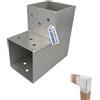 GeZu Impex Connettore per Pali a L 91x91 mm Zincato a Caldo Pergola Staffa Angolare a L Travi Quadrate Padiglioni Pergola Connettori Legno