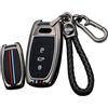 ontto Custodia per Chiave Auto Adatta per Audi A1 A3 8 V A4 B8 B9 A5 A6 C7 A7 A8 Q3 Q5 Q7 S4 S6 S7 S8 R8 TT Custodia Portachiavi in Metallo Cover Guscio Chiave coprichiave Accessori Auto A Nero