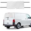 tivekeo Copertura del Parabrezza del Portellone Posteriore Sostituzione per VW T5 T6 T6.1 California, Copertura Avvolgente del lunotto Posteriore lusso 600D impermeabile con foro per Tergicristallo, Argento