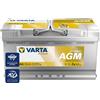 VARTA Automotive DYNAMIC AGM (A4) 12V 105Ah 950A - Batteria auto al piombo-acido per sistemi start-stop e xEV - Batteria di avviamento per fabbisogno energetico più elevato - senza manutenzione