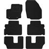MOTOS Strike Tappetini auto Velours per auto destinato a Ford Galaxy II 2006-2015 7 passeggeri - Standard, Tessuto, Nero tappetino auto - Provate un nuovo comfort di guida con un set di tappetini in v