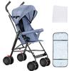 HUOLE Triciclo bambino evolutivo bicicletta 5 in 1 fino a 25 kg, cabina impermeabile con filtro UPF50+, pieghevole, sedile girevole a 360 gradi, regolabile, D-blu