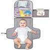 Generico Foldable Changing Pad, Portable Diapering Mat, Waterproof Diaper Pad, Multi functional Changing Station, Cloth & 300D Oxford Material, 22x21.5 Inches, Perfect for Travel