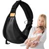 Generico Ergonomico con Sedile d'Anca fino a 25kg - Fascia Porta Bebè Laterale in Cotone Traspirante - Supporto Regolabile per e Bambini 0-48 - Lavabile