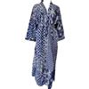 Sambhav Quilt Hub Indaco Stampa Lunga Cotone Spiaggia Kimono Fatto a Mano Coprire Accappatoi Da Bagno Donne Vestaglia Da Notte Vestaglia Leggero Kimono In Cotone, Kimono Vintage, Abiti da Damigella D'onore, Boho