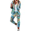 HAOLEI Completo Donna Elegante Offerte Lampo Tailleur Blazer Completa Completo Tailleur Pantaloni e Giacca Taglie Forti da Cerimonia Tailleur Pantalone Estivo Curvy Ufficio e Lavoro Tuta Due Pezzi