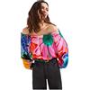 Desigual Blus_Travis Camicia da Donna, Multicolor, XXL