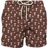 Saint Barth Mc2 Uomo Costume da Bagno Short LIG0003-Snoopy Coffee Poliestere Marrone S