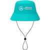 Mercedes AMG Petronas F1 Cappello a Secchiello con Logo della Squadra in 3D - Blu Turchese - Taglia Unica