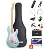 Donner DST-90 Chitarra Elettrica 39 Pollici, Kit Chitarra Elettrica per Principianti con Amplificatore, Pickup HSS, Custodia, Accordatore, Capotasto, Tracolla, Corde, Cavo e Plettri, Plumbago Burst