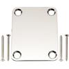 Musiclily Pro Piastra Attacco Manico in Acciaio con 4 Viti per Chitarra Elettrica Stratocaster Telecaster o Basso, Nickel