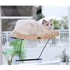 Pecute 2 in 1 Amaca per Gatti, Letto Gatto, Mensole per Gatti Tiragraffi in Sisal, Amaca Gatto Supporto in Ferro con 4 Ventose, Resistente ai Graffi (42 * 30 * 6.5 cm)