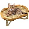 Generico Sedia Gatto In Rattan | Cuccia Rialzata Rinfrescante In Vimini Per Gatti - Ammortizzata Amaca Intrecciata Antigraffio per Taglie Piccola Media Grande da Interni Esterni