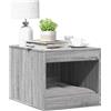 FWIKDUN Casetta per gatti con lettiera integrata come tavolino multifunzione in legno grigio Sonoma