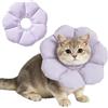 Wishstar Collare per gatti, taglia M, regolabile, per gatti, morbido collare per cani di piccola taglia dopo l'intervento chirurgico, colletto elisabettiano, viola