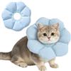 Wishstar Collare per gatti, taglia M, regolabile, per gatti, morbido collare per cani di piccola taglia dopo l'intervento chirurgico, colletto elisabettiano, blu