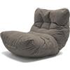 Aiire Pouf Poltrona Sacco di Design - Puff per Sedersi in Cotone con Imbottitura Inclusa - Bean Bag Chair per Salotto, Camera da Letto o Lettura - Pouffe Moderno Marrone