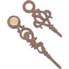 OATIPHO Kit Lancette Orologio a cucù in Legno Nero, Set Sostituzione Lancette Ore e Minuti per Riparazione Fai-da-Te, Accessori Compatibili Meccanismi Orologi da Parete e cucù,