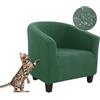 Morbuy Copripoltrona 1 Posto Elasticizzato, Impermeabile Copripoltrona Chesterfield Copripoltrona Universale Lavabile Fodera per Soggiorno Bar Reception (Verde Scuro 2)