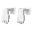 Store & Menuiserie 2.0 Set di 2 staffe a scatto senza foratura, per bastoni per tende, ganci a pressione senza adesivi, per barre per tende leggere e tende, fissaggio per aste rimovibili per finestre, colori bianco opaco