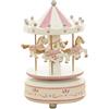 Generico Giostra musicale - Decorazione classica , carillon in legno | Statuetta rotante che suona la melodia creando affascinanti accenti per l'esposizione del regalo di viaggio di compleanno di San Val