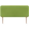 DHOME Testiera Imbottita Liscia Arrotondata in Similpelle con Gambe per Parete Acustica Testate Letto Fonoassorbenti Camera da Letto (Verde, 160cm)