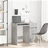 Generico Scrivania Grigio Cemento 86x49x76 cm in Legno Multistrato,Grigio,28.25kg,861826