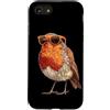 Robin Bird Outfit Custodia per iPhone SE (2020) / 7/8 Grafica divertente con pettirosso con gli occhiali