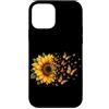 Sunflower Butterfly Floral Garden Nature Custodia per iPhone 12 mini Farfalla Girasole Giardino Floreale Giallo Gir