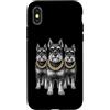 Cool 3 Hip Hop Trio Street Gold Chain Fu Custodia per iPhone X/XS Miniatura Schnauzer Rap Old School Retro Streetwear 80s 90s