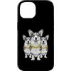 Cool 3 Hip Hop Trio Street Gold Chain Fu Custodia per iPhone 14 Corgi Dog Rap Old School Retro Streetwear anni '80 '90 Tre