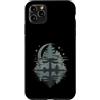 Lake Night Camping Forest Custodia per iPhone 11 Pro Max Notte Lunare Pineta Riflessa Nel Lago