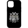 Cool 3 Hip Hop Trio Street Gold Chain Fu Custodia per iPhone 12/12 Pro Rat Mouse Rap Old School Retro Streetwear 80s 90s Tre