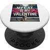 Tabby Kitten Lover PS My Cat Is My Valentine Tabby Street Graffiti Amante dei gatti PopSockets PopGrip Adesivo