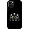 Cool 3 Hip Hop Trio Street Gold Chain Fu Custodia per iPhone 11 Pro Honey Badger Ratel Rap Old School, abbigliamento da strada retrò anni '80 e '90