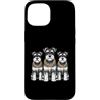 Cool 3 Hip Hop Trio Street Gold Chain Fu Custodia per iPhone 15 Miniatura Schnauzer Rap Old School Retro Streetwear 80s 90s