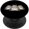 Cool 3 Hip Hop Trio Street Gold Chain Fu Rana Rospo Anfibio Rap Old School Retro Streetwear 80s 90s PopSockets PopGrip Adesivo