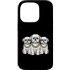 Cool 3 Hip Hop Trio Street Gold Chain Fu Custodia per iPhone 14 Pro Shih Tzu Dog Rap Old School Retro Streetwear anni '80 '90 Tre