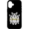 Cool 3 Hip Hop Trio Street Gold Chain Fu Custodia per iPhone 16 Corgi Dog Rap Old School Retro Streetwear anni '80 '90 Tre
