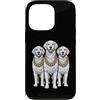 Cool 3 Hip Hop Trio Street Gold Chain Fu Custodia per iPhone 13 Pro Golden Retriever Rap Old School Retro Streetwear anni '80 e '90
