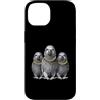 Cool 3 Hip Hop Trio Street Gold Chain Fu Custodia per iPhone 14 African Grey Parrot Rap Old School Retro Streetwear anni '80 '90