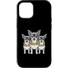Cool 3 Hip Hop Trio Street Gold Chain Fu Custodia per iPhone 12/12 Pro Chihuahua Dog Rap Old School Retro Streetwear anni '80 '90 Tre
