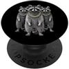 Cool 3 Hip Hop Trio Street Gold Chain Fu Raccoon Trash Panda Rap Old School Retro Streetwear anni '80 e '90 PopSockets PopGrip Adesivo