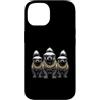 Cool 3 Hip Hop Trio Street Gold Chain Fu Custodia per iPhone 14 Honey Badger Ratel Rap Old School, abbigliamento da strada retrò anni '80 e '90