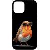 Robin Bird Outfit Custodia per iPhone 12 mini Occhiali da sole per gli amanti di pettirossi e piume