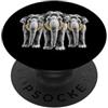 Cool 3 Hip Hop Trio Street Gold Chain Fu Elefante Rap Old School Retro Streetwear 80s 90s Tre PopSockets PopGrip Adesivo