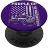 The Salty Veteran Viola su per il mese militare del camion dei bambini del bambino militare PopSockets PopGrip Adesivo