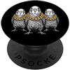 Cool 3 Hip Hop Trio Street Gold Chain Fu Parrocchetto Uccello Budgie Rap Old School Retro Streetwear 80s 90s PopSockets PopGrip Adesivo