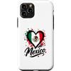 Mexico Travel Heart Co Custodia per iPhone 11 Pro I Love Mexico Vacation Travel Heart Flag design messicano