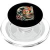 Tropical Tile Fun Mahjong Time Capybara Surf Retro Wave Tramonto PopSockets PopGrip per MagSafe